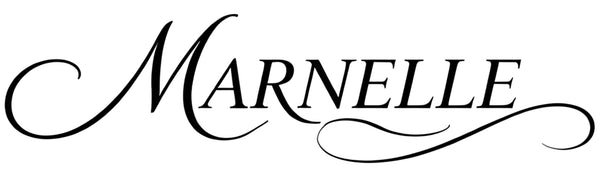 Decorative text logo of  'Marnelle' with a black outline on a white background